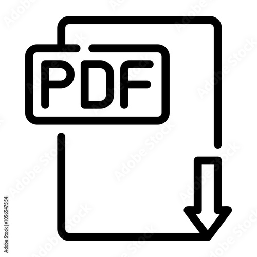 pdf line icon