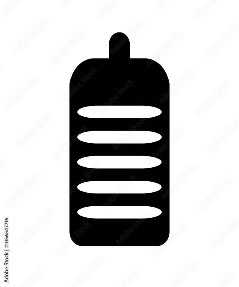 Image of a black water gallon icon on a white background Image of a black water gallon icon on a white background