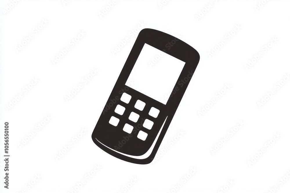 Mobile communication symbolized in a glyph icon, designed for modern handheld use. Mobile communication symbolized in a glyph icon, designed for modern handheld use.