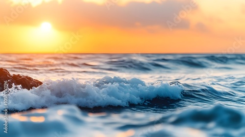 Ocean Sunset Waves