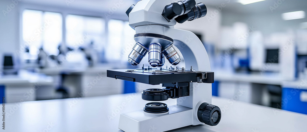 Microscope in a Laboratory. Microscope in a Laboratory.