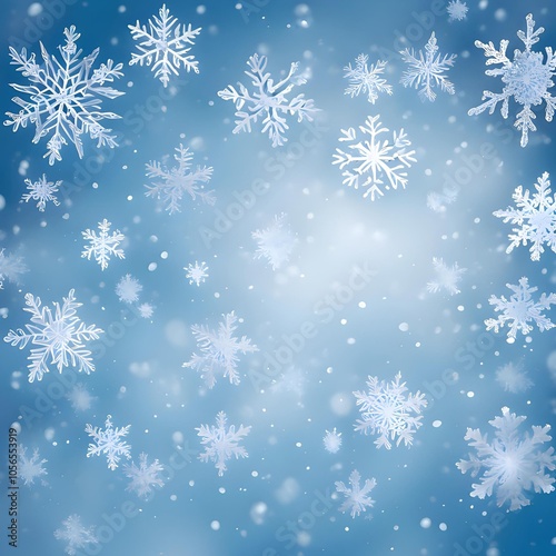  A Festive Christmas Background with Sparkling Snowflakes