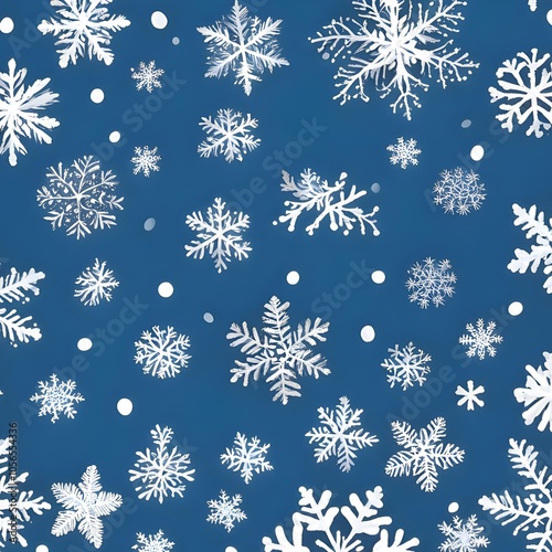 Seamless Snowflake Pattern for Winter Wonderland Christmas Wallpaper