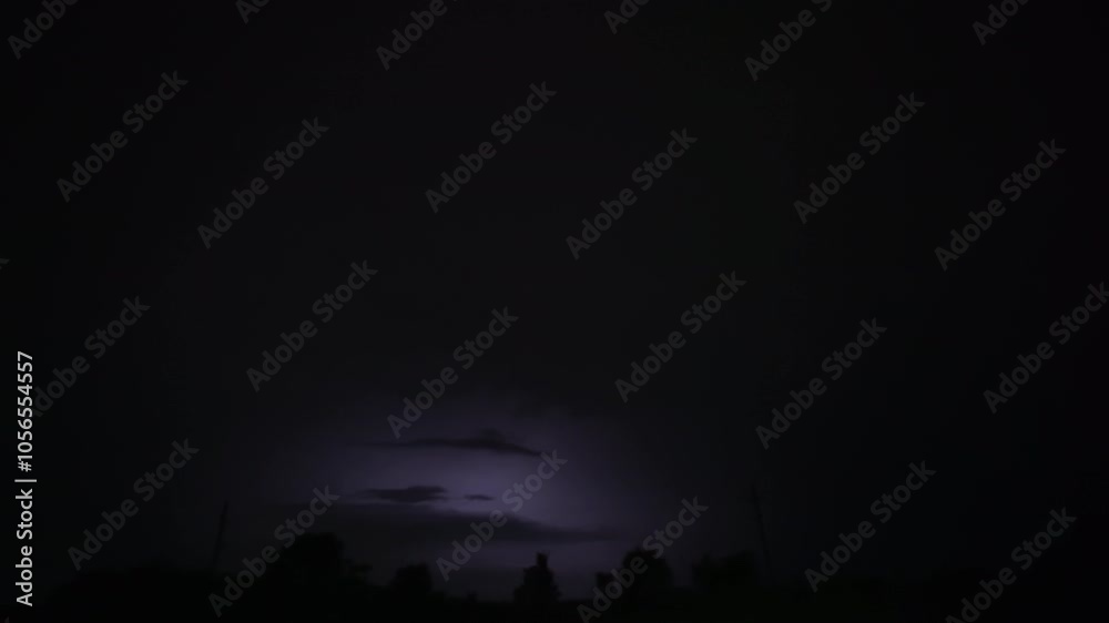 Lots of lightning over the field. Heavy lightning storm. Wide footage Lots of lightning over the field. Heavy lightning storm. Wide footage