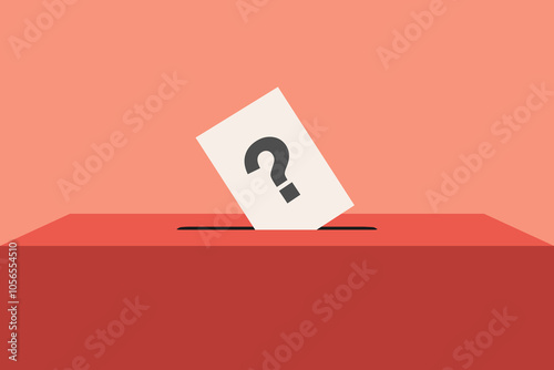 Election results and exit polls. Voter registration. Quiz paper and opinion survey. Ballot box.