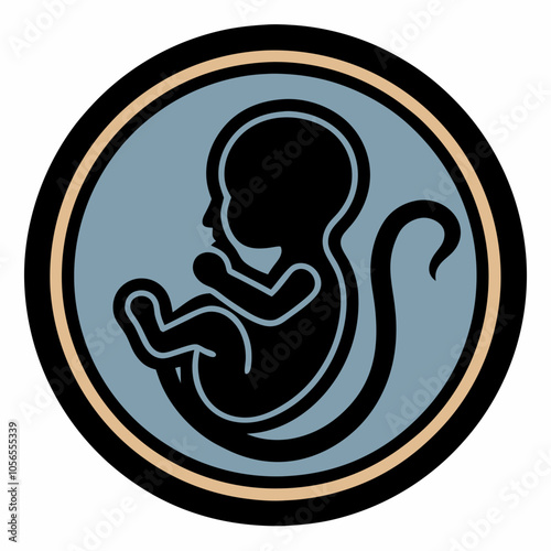 Pregnancy icon. Simple outline style. Pregnant woman, maternal, lady, fertility, mom, baby, mother, gynecology, health concept. Thin line symbol. Vector illustration isolated. 