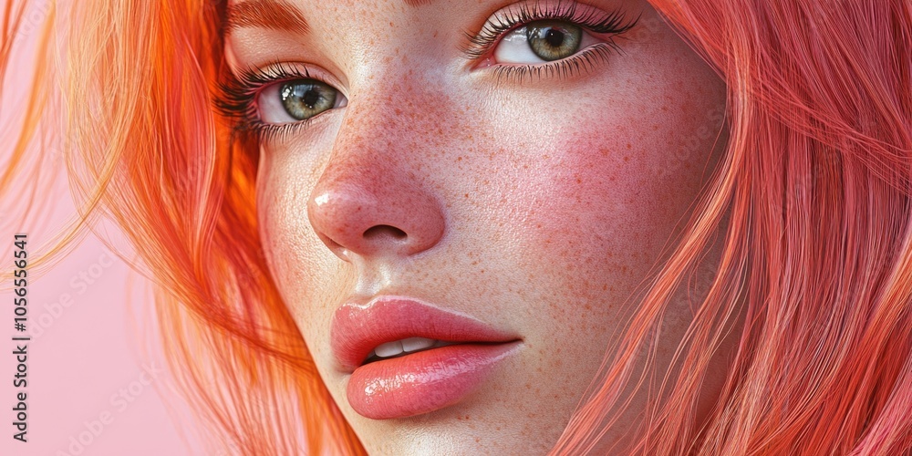 Woman with freckles Woman with freckles