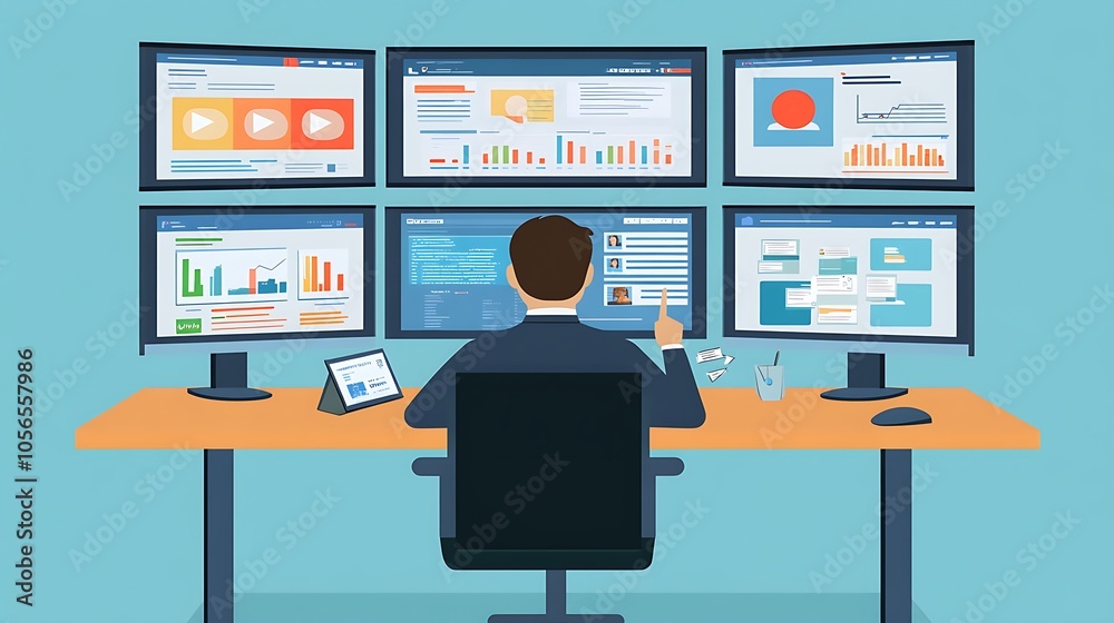 Analyzing Data and Charts on Multiple Monitors for Better Business Decisions Analyzing Data and Charts on Multiple Monitors for Better Business Decisions