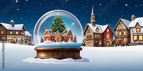 Magical Snow Globe Christmas Village