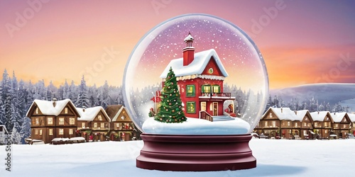 Magical Winter Wonderland in a Snow Globe