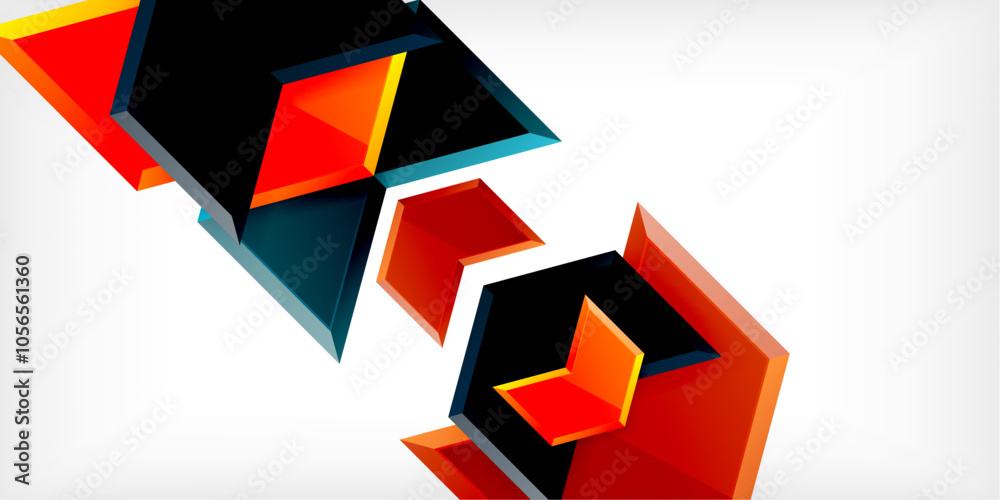 Vector 3d arrow techno design template Vector 3d arrow techno design template