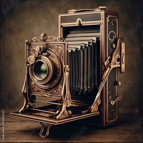 Tintype Camera that produces tinted wet collodion images ; photo