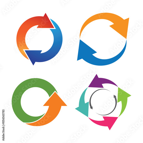 Circle logo vector icon