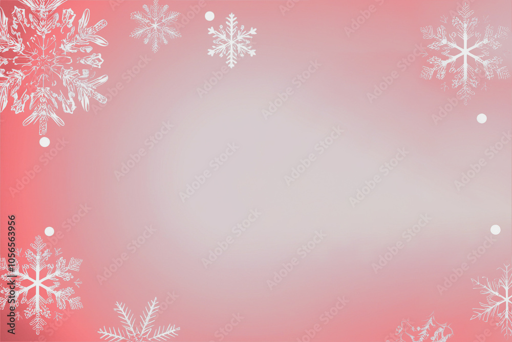 Abstract winter background with falling snowflakes