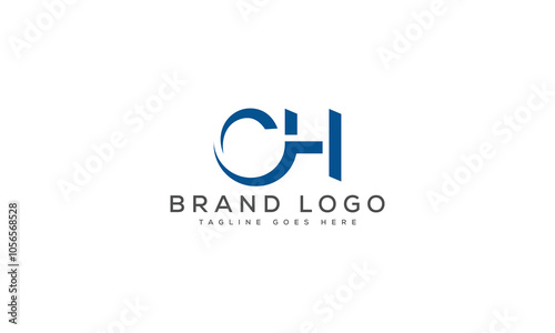 CH logo design vector template design for brand.