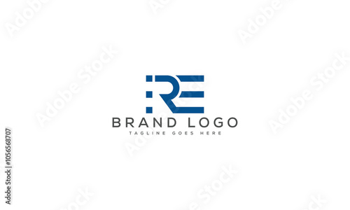RE logo design vector template design for brand.