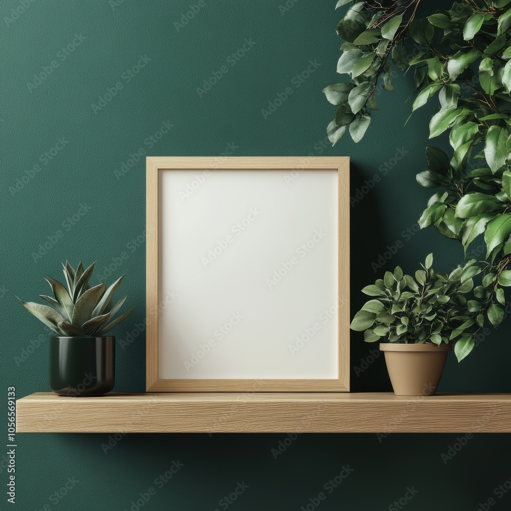 Green Wall Frame Mockup. Green Wall Frame Mockup.
