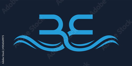 Initial Letter B BB, combination of Seawater Waves Logo Design Inspiration