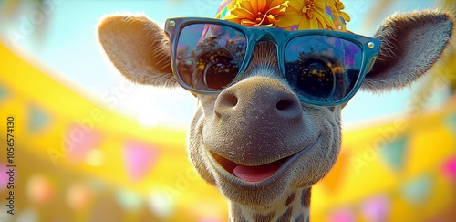 Adorable Cartoon Zebra in Fun Dress Style