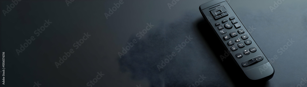 Smart TV Remote on Plain Background for Family Bonding & Shared Entertainment, Sleek Design Focus with Generous Copy Space, Perfect Photo Stock Concept for Modern Technology & Home Entertainment Smart TV Remote on Plain Background for Family Bonding & Shared Entertainment, Sleek Design Focus with Generous Copy Space, Perfect Photo Stock Concept for Modern Technology & Home Entertainment