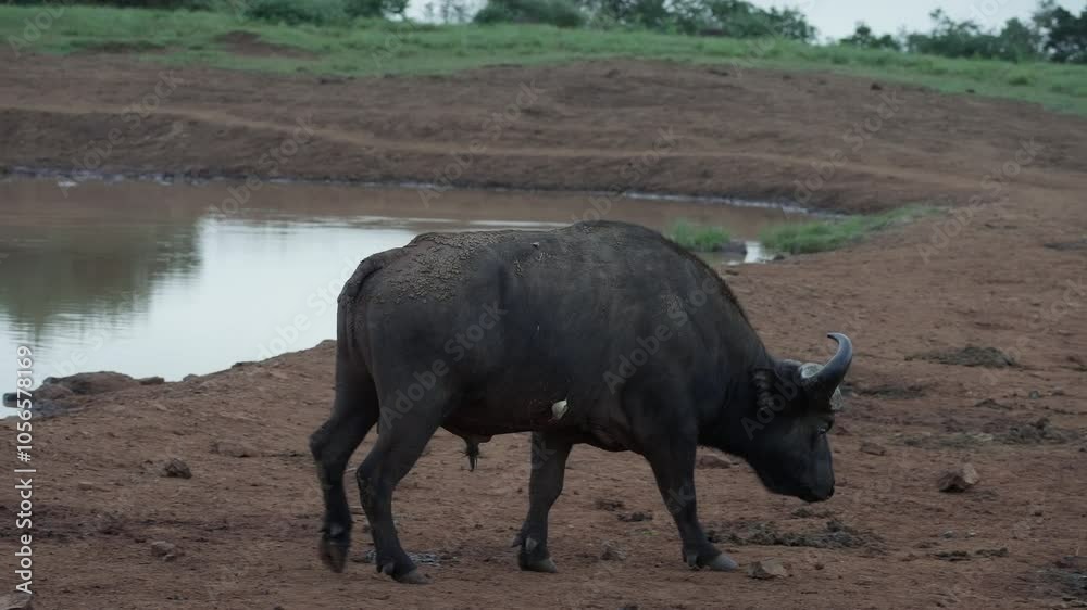 African Buffalo Goes to the Lake African Buffalo Goes to the Lake