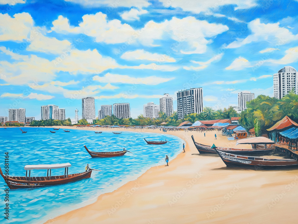 Naklejka premium view of the city