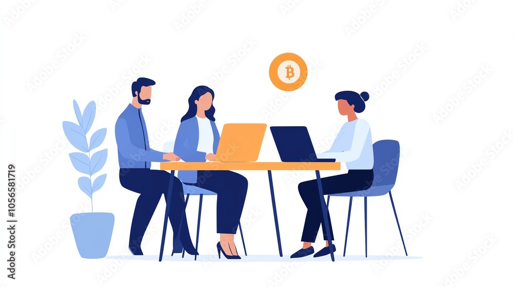 Team creating a banking technology plan, focus on blockchain integration and secure banking, dynamic environment Team creating a banking technology plan, focus on blockchain integration and secure banking, dynamic environment