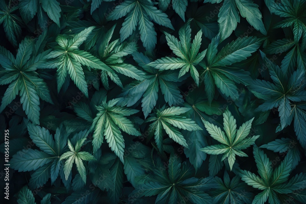 Close-up of a bunch of green leaves Close-up of a bunch of green leaves