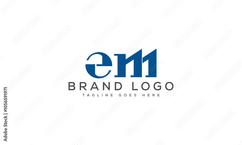 EM logo design vector template design for brand. EM logo design vector template design for brand.