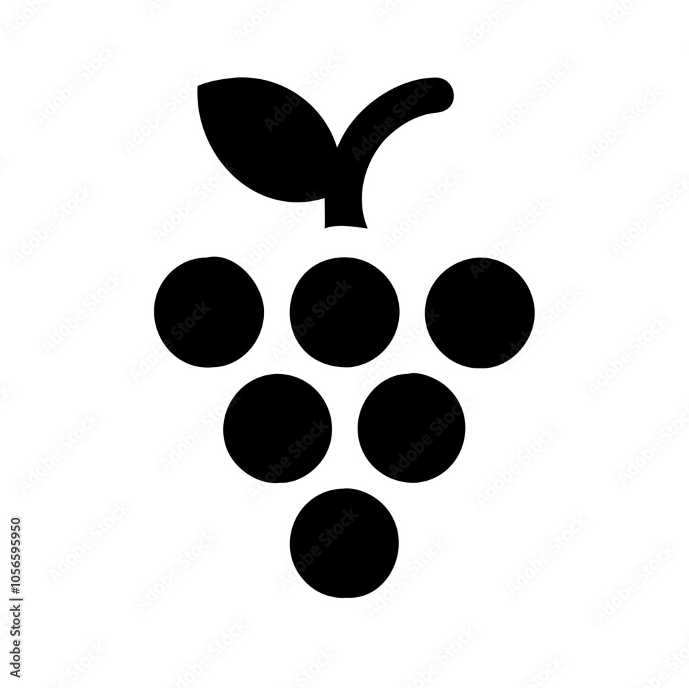 Bild auf Leinwand grapes icon