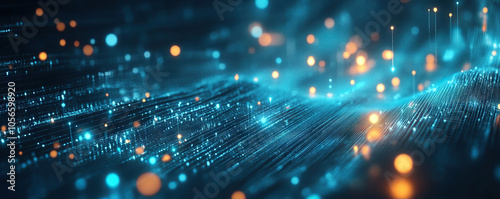 Wallpaper Mural Digital background perfect for tech processes, neural networks, artificial intelligence, data transfer and encryption, digital archives, sound and graphic presentations, science, education, etc. Torontodigital.ca