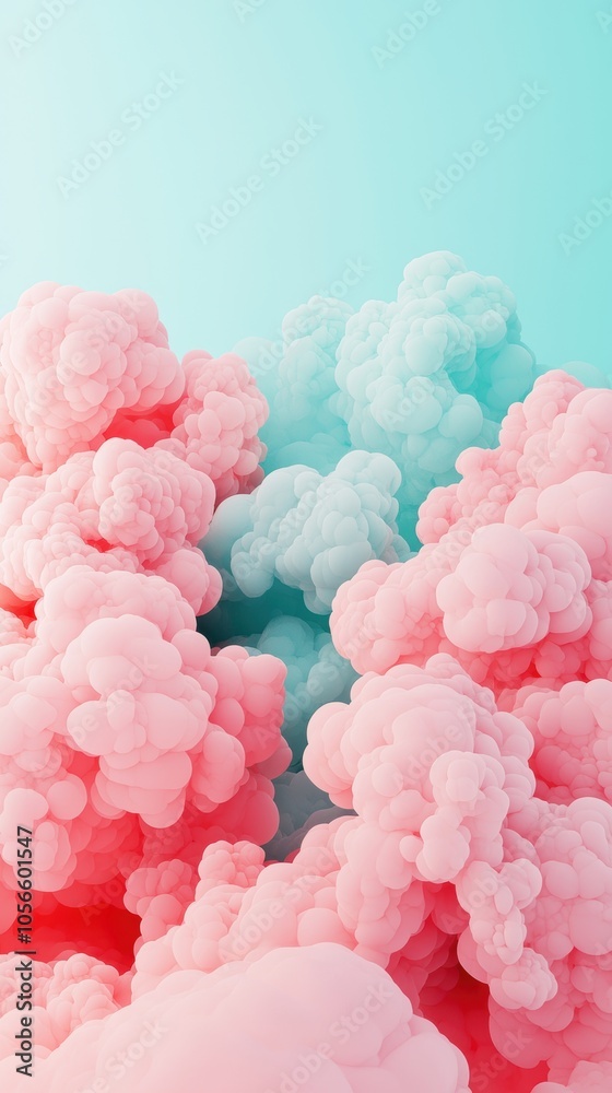 Colorful abstract clouds in pink and blue on a soft background. Colorful abstract clouds in pink and blue on a soft background.