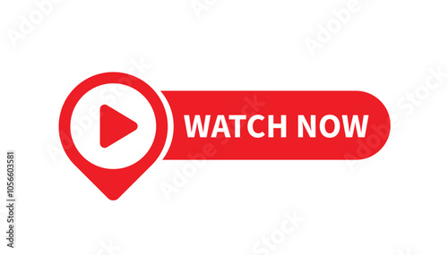 watch now button on white background	