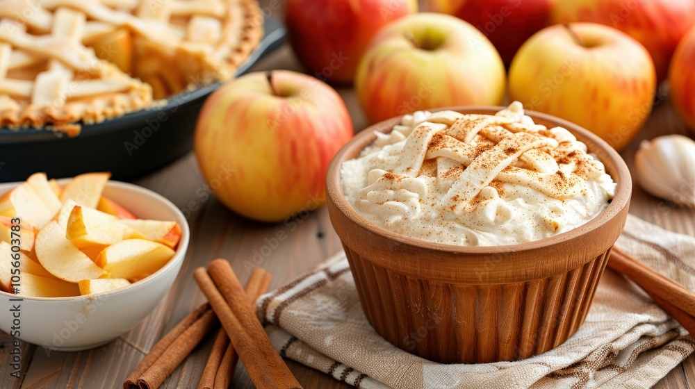 Apple Pie Smoothie featuring apples and cinnamon in a pie-themed glass Apple Pie Smoothie featuring apples and cinnamon in a pie-themed glass