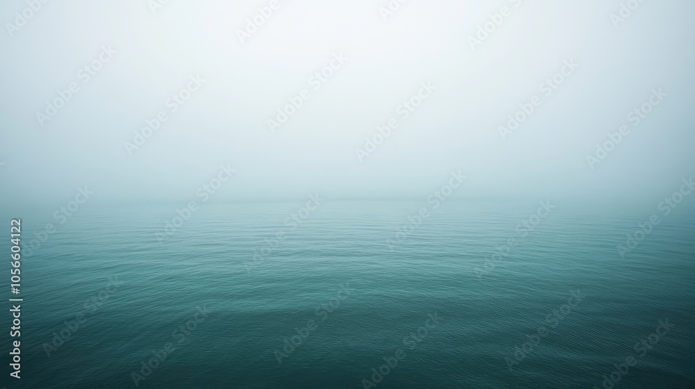 Serene Misty Ocean Landscape at Dawn Serene Misty Ocean Landscape at Dawn