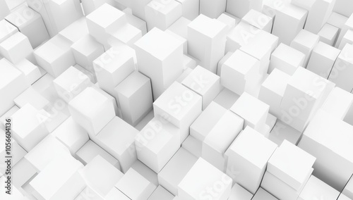 Abstract White Cube Pattern