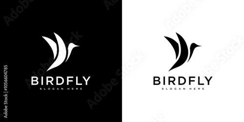 Hummingbird Logo Design Vector Template