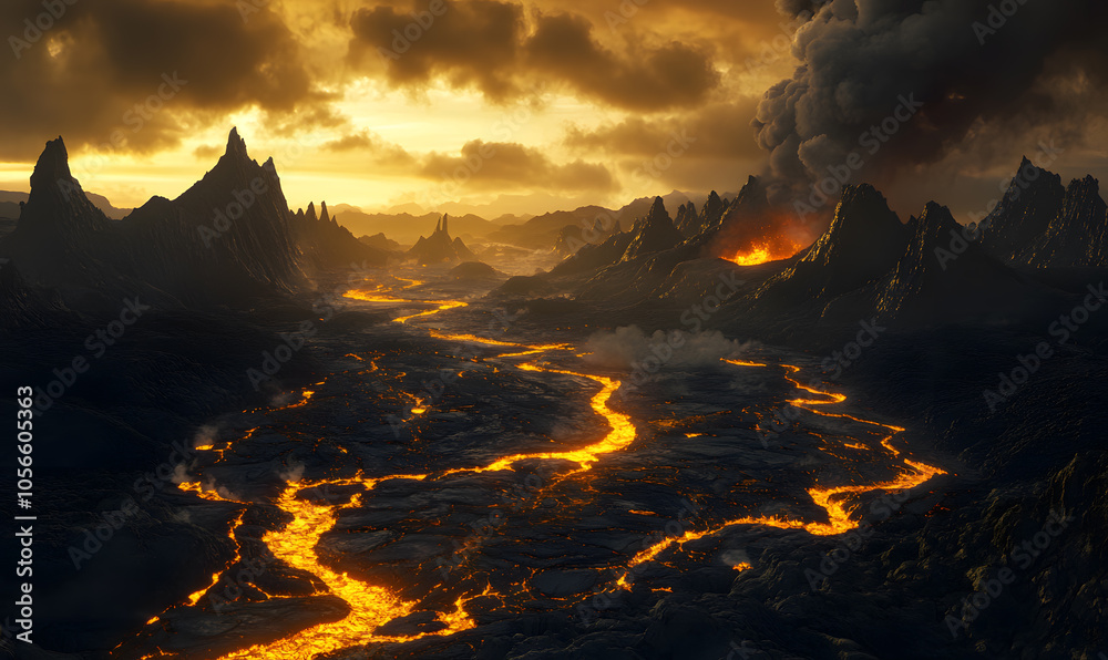 Naklejka premium Spectacular Nature and Scenic Wonders: Golden Hour Sunsets, Lush Forests, Tranquil Beaches, and Vibrant Fields of Flowers in Stunning Views