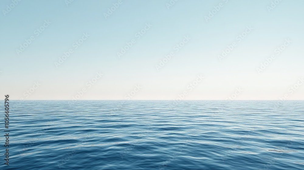 Obraz premium Tranquil Ocean Horizon Under Clear Sky