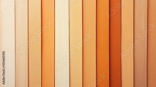 Warm Tones of Orange and Cream in Vertical Panels