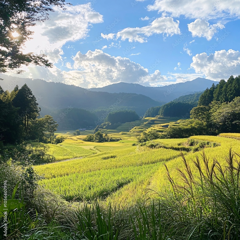 Obraz premium rice field