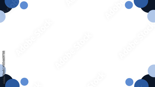 Background white with dark blue circle. Vector can be used for banners, posters, power points, templates, slides, etc.