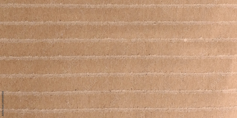 Fototapeta premium Abstract brown recycled paper background. Old Kraft paper texture box craft stripes pattern. top view.