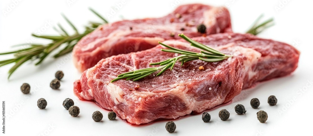 Fresh Raw Meat Isolated On White Fresh Raw Meat Isolated On White