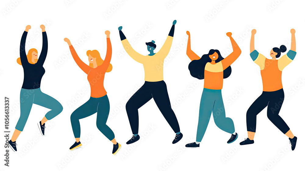 Groups of Varied People Warming up Together for an Energetic Activity Generative AI Groups of Varied People Warming up Together for an Energetic Activity Generative AI