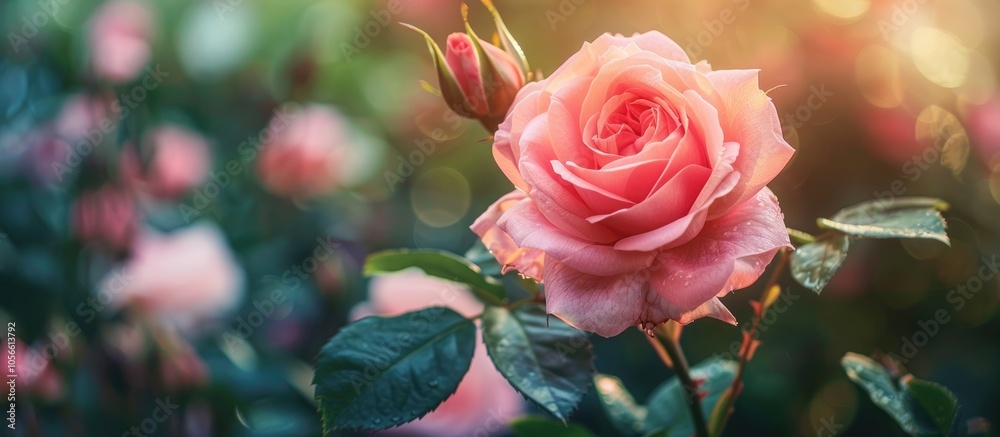 Pink Rose As A Natural And Holidays Background Pink Rose As A Natural And Holidays Background