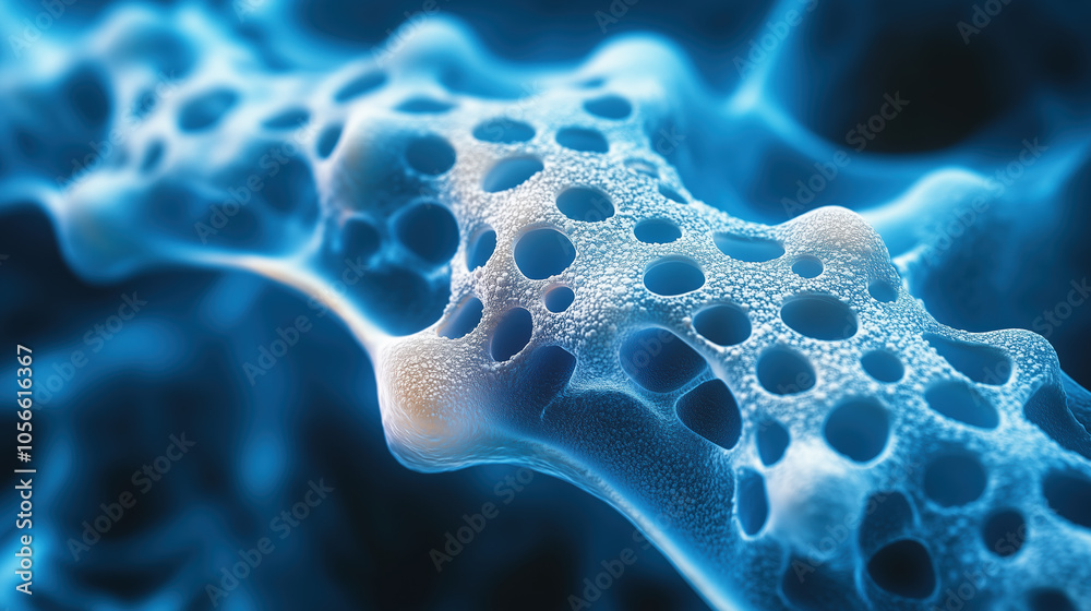 Illustration of Calcium in Bone Strengthening: Dense Skeleton, Bone Health, and Integrity in Digital Hologram Display Illustration of Calcium in Bone Strengthening: Dense Skeleton, Bone Health, and Integrity in Digital Hologram Display