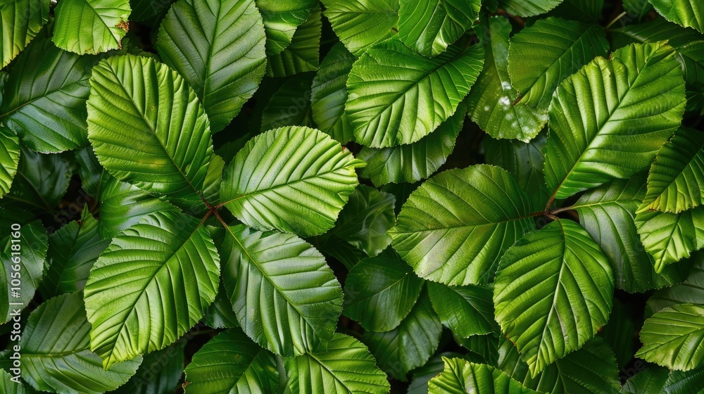 Fresh Sunny Green Beech Leaves Closeup Fagus Fresh Sunny Green Beech Leaves Closeup Fagus