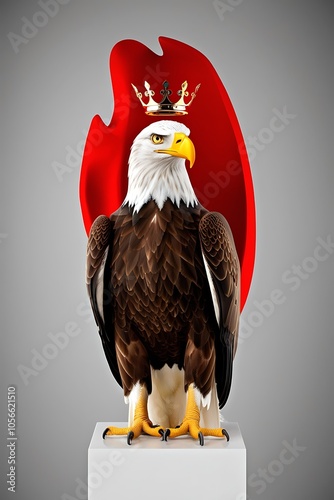 Majestic Eagle with Royal Crown photo