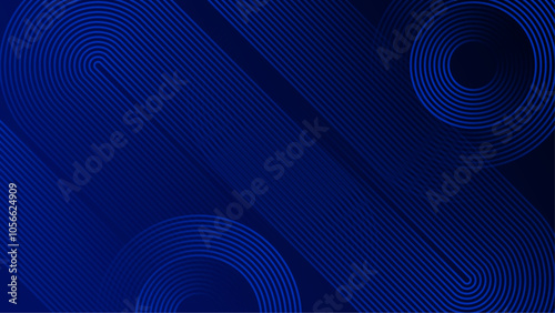 Abstract Blue Geometric Background with Lines